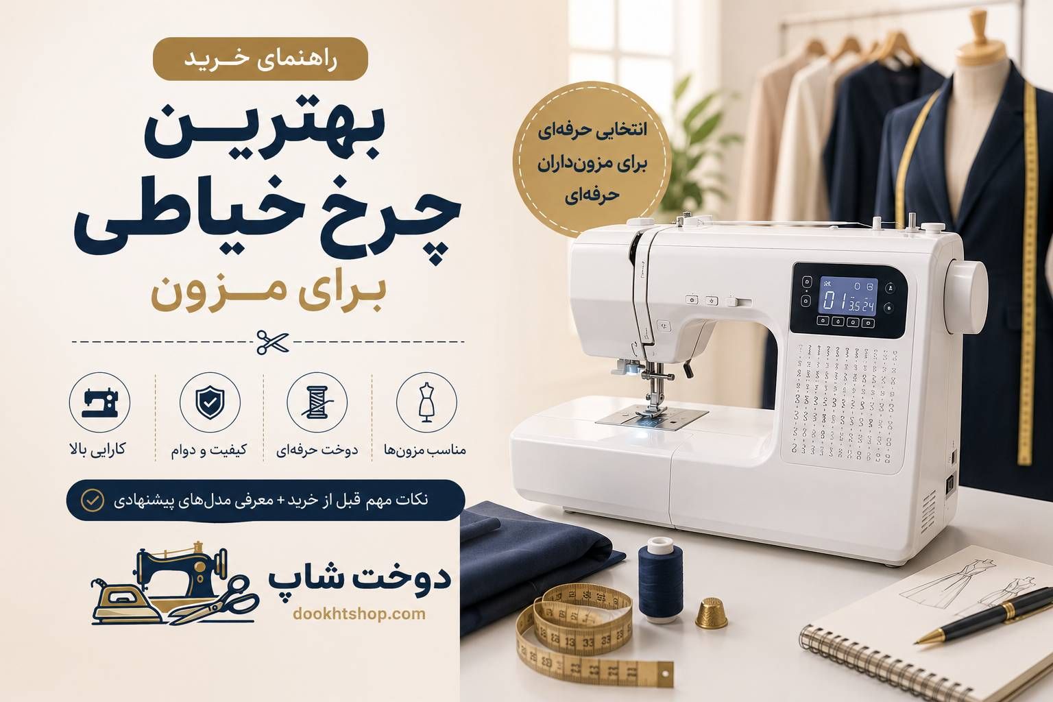 بهترین چرخ خیاطی برای مزون